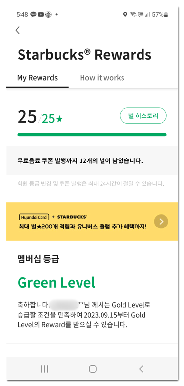 Green Level 별 25개